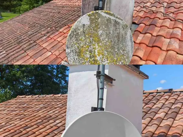 Application d'hydrofuge minéral incolore sur tuiles propres à Tarnos